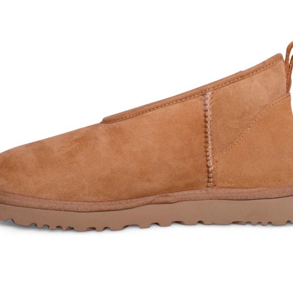 UGG Cozy Warm Fuzzy Chic Chestnut Suede Micro Mini Boot size 8 EUC - Picture 11 of 11